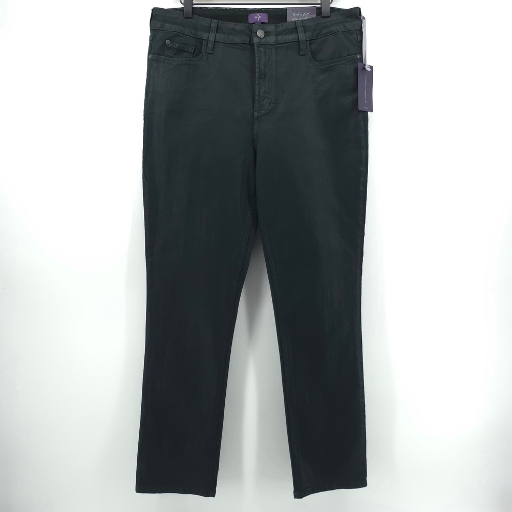 NYDJ Women's Pants Skinny 16โ Green Coated Denim Slimming Lift Tuck - NWT